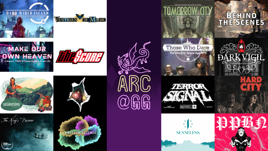 A collection of images of the various games logos and titles. These are the games listed are set out below the image. 